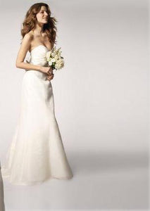 Amsale 'R103G' size 4 sample wedding dress front view on model
