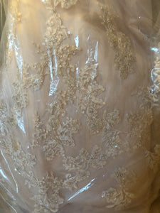 Mon Cherie 'Blush Beaded' size 2 used wedding dress in bag