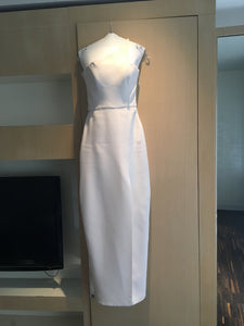 Ramona Keveza '5400' size 4 used wedding dress front view on hanger