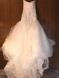 Exquisite Bride 'Zoe' size 10 new wedding dress back view on hanger