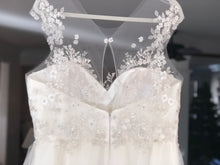 Load image into Gallery viewer, Lian Carlo &#39;6839&#39; size 14 new wedding dress back view on hanger
