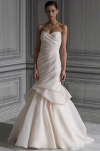 Monique Lhuillier 'Peony' size 4 used wedding dress front view on model