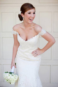 Romona Keveza 'L263' size 10 sample wedding dress front view on model