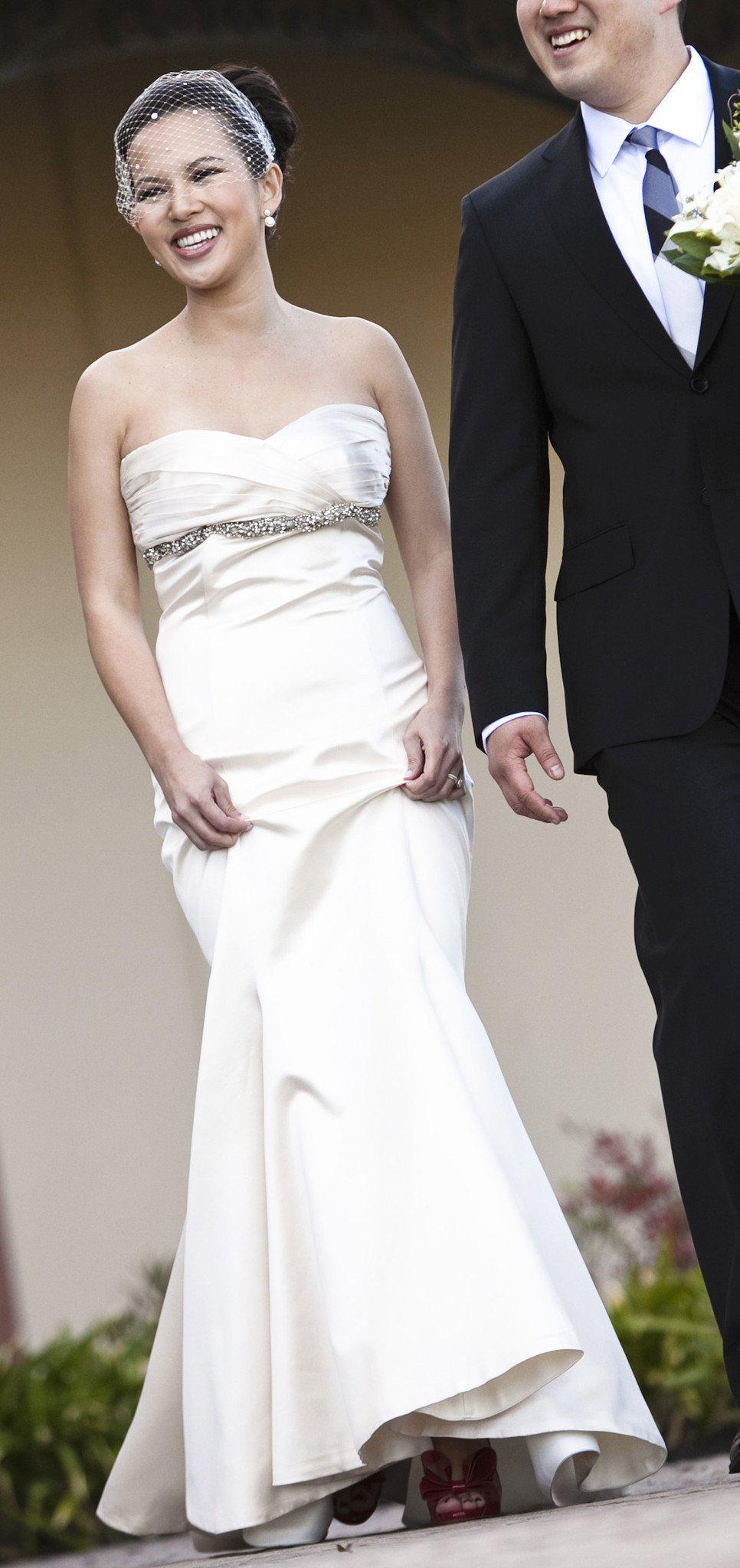Romona Keveza Strapless Fit & Flare Gown - Romona Keveza - Nearly Newlywed Bridal Boutique - 1