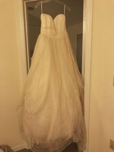 Rivini 'Custom' size 6 sample wedding dress front view on hanger