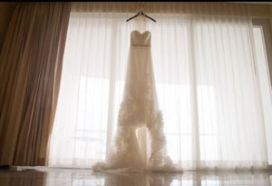 Alvina Valenta 'Sanise' size 6 used wedding dress front view on hanger