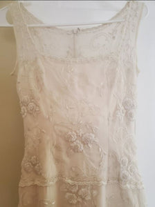 Enzoani 'Classic Embroidered Lace Sleeveless Sheath Wedding Dress'