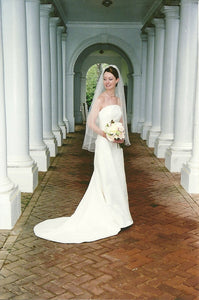 Palazzo 'Classic' size 6 used wedding dress front view on bride