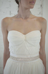 Monique Lhuillier 'Celestine' Cascading Tulle Gown - Monique Lhuillier - Nearly Newlywed Bridal Boutique - 4