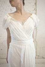 Load image into Gallery viewer, Alberta Ferretti Silk &amp; Lace Grecian Wedding Dress - Alberta Ferretti - Nearly Newlywed Bridal Boutique - 5
