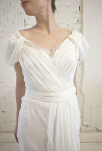 Alberta Ferretti Silk & Lace Grecian Wedding Dress - Alberta Ferretti - Nearly Newlywed Bridal Boutique - 5