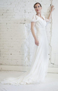 Alberta Ferretti Silk & Lace Grecian Wedding Dress - Alberta Ferretti - Nearly Newlywed Bridal Boutique - 1