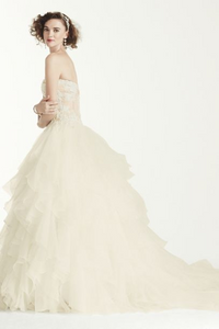 Oleg Cassini 'Strapless Corset Ball Gown' - Oleg Cassini - Nearly Newlywed Bridal Boutique - 5