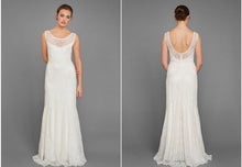 Load image into Gallery viewer, Elizabeth Dye &#39;Siren&#39; size 10 new wedding dress front/back views on model
