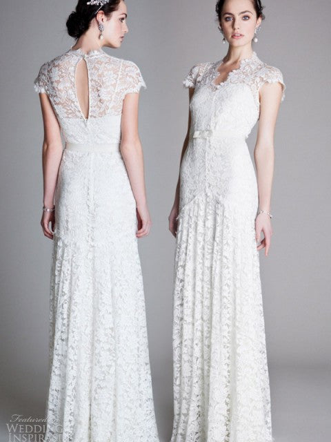 Temperley London Sleeved Amoret Wedding Gown - Temperley London - Nearly Newlywed Bridal Boutique - 1