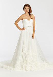 Alvina Valenta 'Sanise' size 6 used wedding dress front view on model