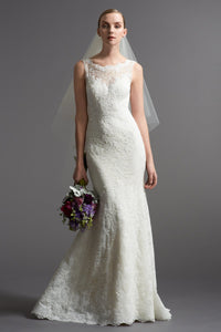 Watters 'Tomasina' size 8  used wedding dress front view on model