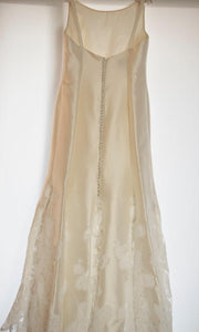 Liancarolo 'Couture' size 12 used wedding dress back view on hanger