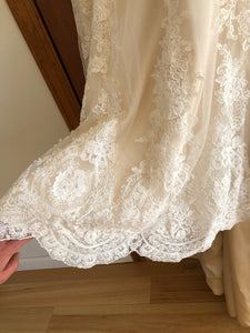 Maggie Sottero 'Viera' size 10 used wedding dress view of hemline