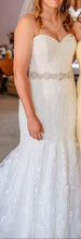 Load image into Gallery viewer, Mori Lee &#39;Lace Sweetheart&#39; size 10 used wedding dress front view on bride
