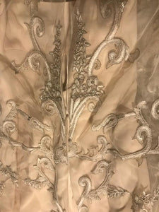 Reem Acra '9019' size 8 used wedding dress view of fabric