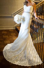 Load image into Gallery viewer, Dennis Basso &#39;1174&#39; size 6 used wedding dress front view on bride
