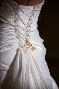 Sophia Tolli 'Peacock' size 12 used wedding dress back view of dress