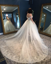 Load image into Gallery viewer, Galia Lahav &#39;Cinderella&#39; size 0 used wedding dress back view on bride
