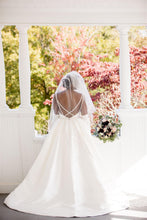 Load image into Gallery viewer, Camille&#39;s Of Wilmington &#39;CWS18-105&#39; size 14 used wedding dress back view on bride

