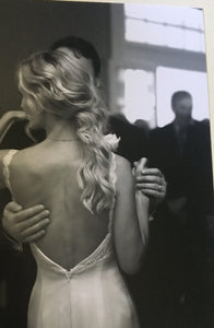 Tara Keely 'Classic' size 4 used wedding dress back view on bride