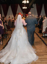 Load image into Gallery viewer, Alfred Angelo &#39;899&#39; size 18 used wedding dress back view on bride
