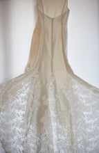 Load image into Gallery viewer, Liancarolo &#39;Couture&#39; size 12 used wedding dress back view on hanger
