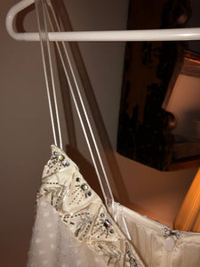 Carolina Herrera 'Chiffon' size 12 used wedding dress view of jewels