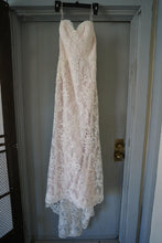 Load image into Gallery viewer, Chic Nostalgia &#39;Lennox&#39; size 8 used wedding dress front view on hanger
