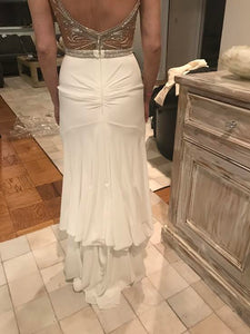Alon Livne 'Coco' size 2 used wedding dress back view on bride