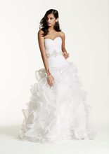 Load image into Gallery viewer, Galina &#39;Ruffled and Embellished&#39; size 8 new wedding dress front view on model
