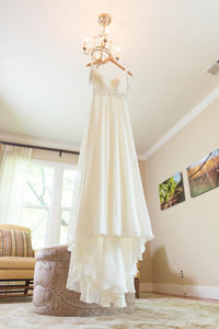 Kelly Faetanini 'Emeline' size 4 used wedding dress front view on hanger