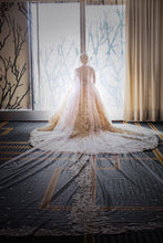 Load image into Gallery viewer, Mohammad Murad &#39;Royal Ball Gown&#39; size 14 used wedding dress back view on bride
