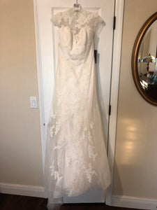 Vera Wang White '351427' size 4 new wedding dress back view on hanger