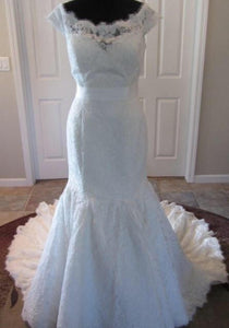 Maggie Sottero 'Amara Rose' size 6 used wedding dress front view on mannequin