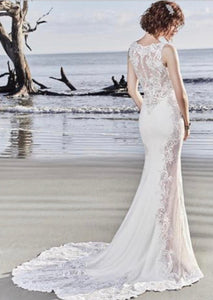Sottero and Midgley 'Bradford' size 8 new wedding dress back view on model