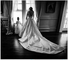 Load image into Gallery viewer, Pnina Tornai &#39;5179-4422&#39; size 14 used wedding dress back view on bride
