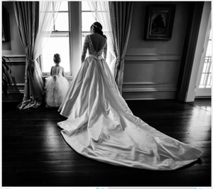 Pnina Tornai '5179-4422' size 14 used wedding dress back view on bride