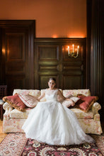 Load image into Gallery viewer, L&#39;Fay &#39;Magenta&#39; size 2 used wedding dress front view on bride
