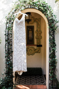 Ulla Maija 'Beaded' size 4 used wedding dress front view on hanger