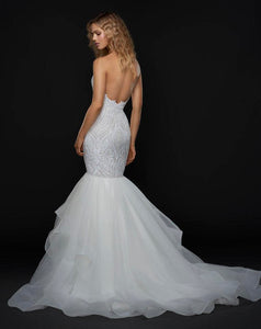Hayley Paige 'Reece' size 6 sample wedding dress back view on model