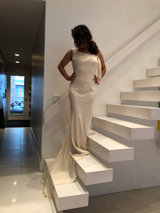 Christiana Couture 'Saskia' size 2 used wedding dress front view on bride