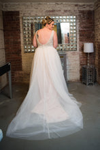 Load image into Gallery viewer, Allure &#39;Sequin&#39; size 16 used wedding dress back view on bride
