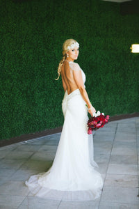 Inbal Dror 'BR 13 14' size 6 used wedding dress back view on bride