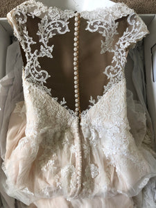 Essense of Australia 'D1999' size 8 used wedding dress  back view close up